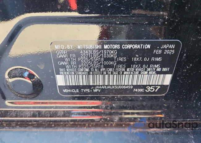 JA4ARUAUXSU006459: 90893915