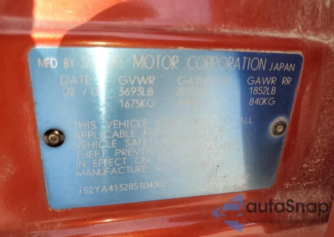 JS2YA413285104302: 91888465