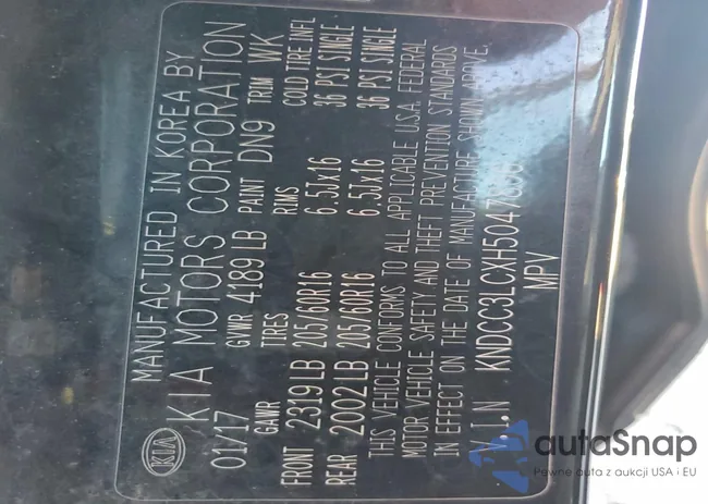 KNDCC3LCXH5047806: 94110895