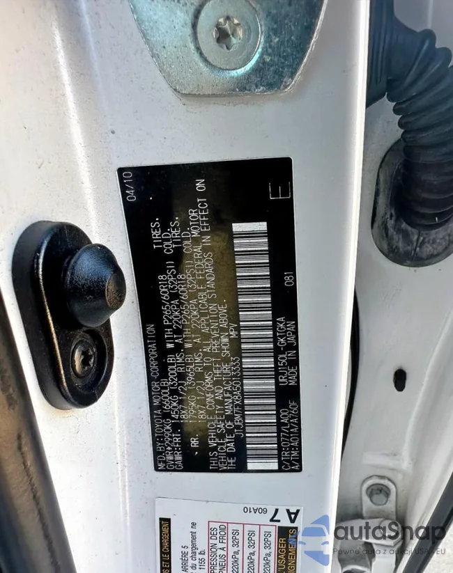 JTJBM7FX8A5013333: 91518555