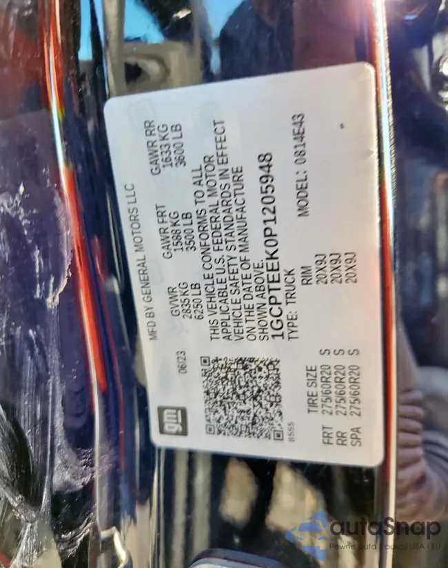 1GCPTEEK0P1205948: 91307245