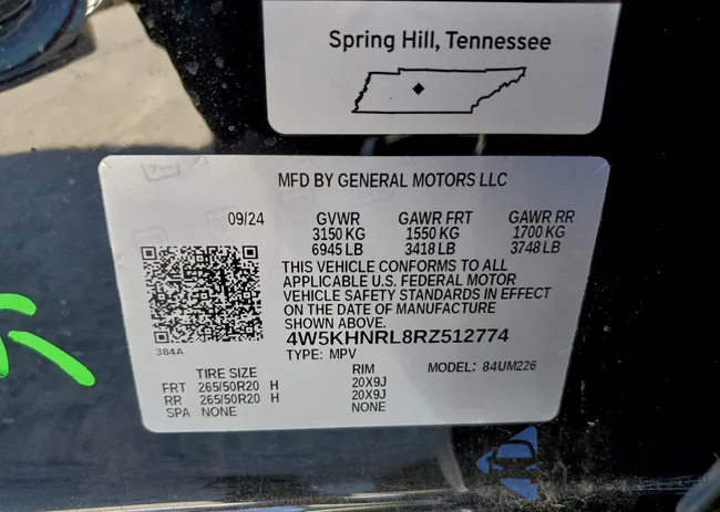 4W5KHNRL8RZ512774: 91470645