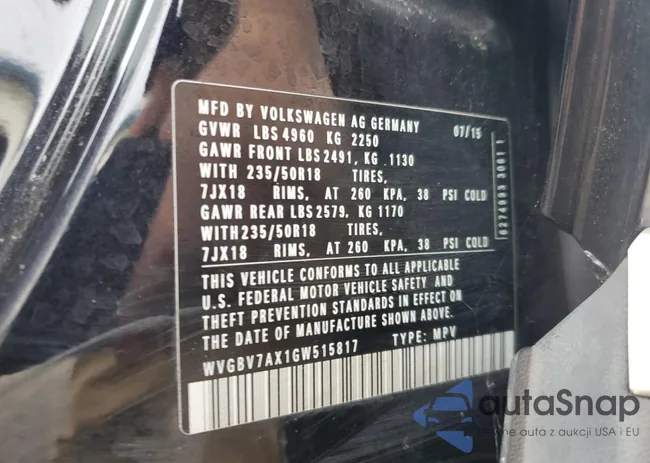 WVGBV7AX1GW515817: 91698615