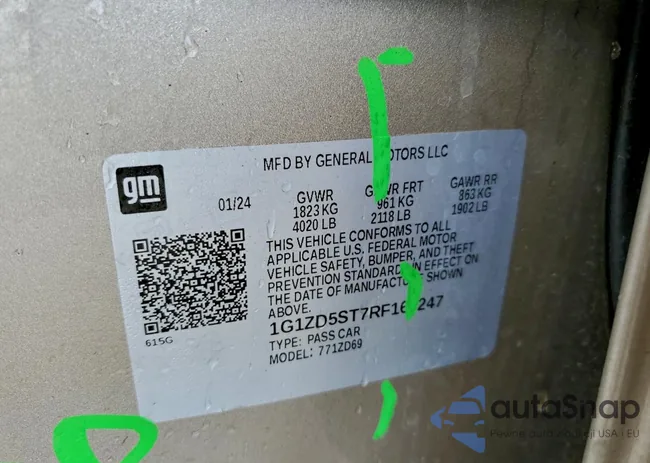 1G1ZD5ST7RF167247: 93986635