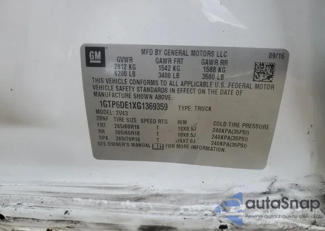 1GTP6DE1XG1369359: 85429115