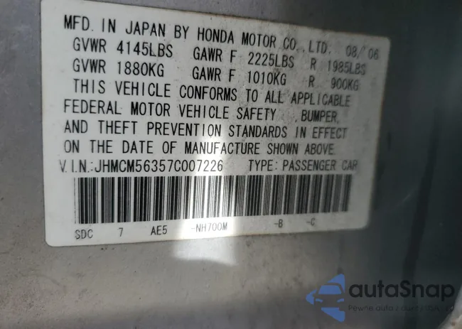 JHMCM56357C007226: 91482335