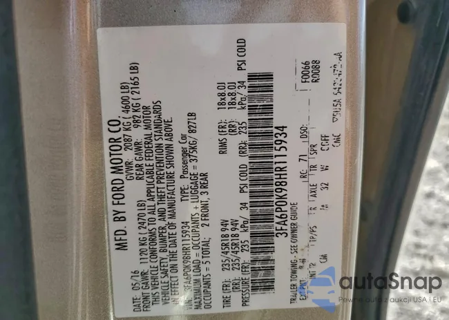 3FA6P0K98HR115934: 94066135