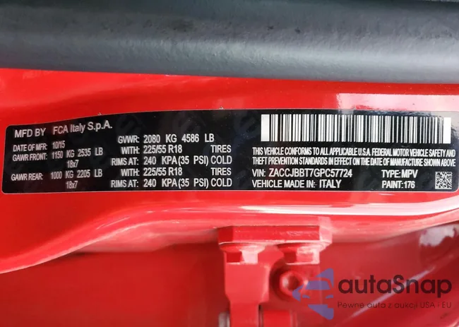 ZACCJBBT7GPC57724: 91191255