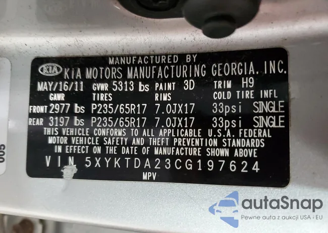 5XYKTDA23CG197624: 90878435