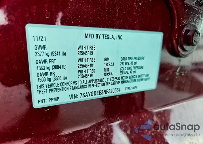 7SAYGDEE3NF320564: 92494985