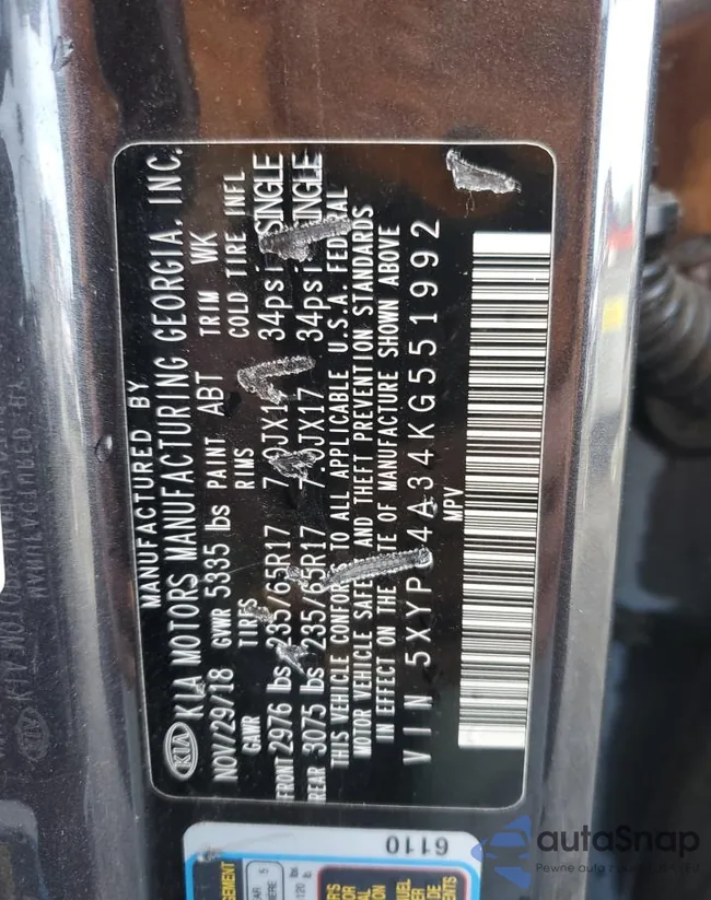 5XYPG4A34KG551992: 91266205