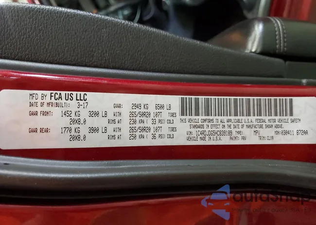 1C4RDJDG5HC839189: 91607465