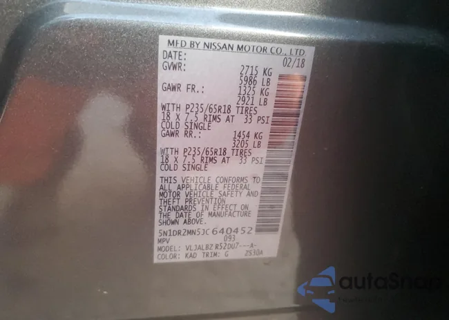 5N1DR2MN5JC640452: 92095625