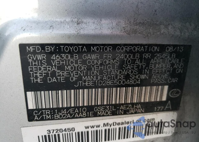 JTHBE1D28E5004804: 91115785