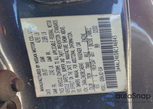 1N4AL24E08C146945: 94091545