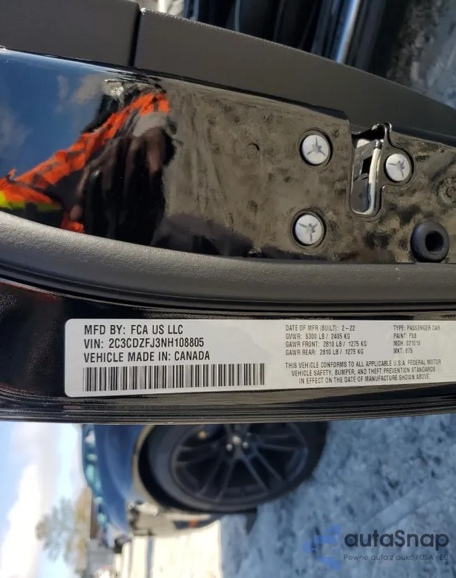 2C3CDZFJ3NH108805: 85298564