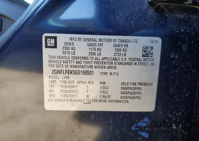 2GNFLFEK5G6168501: 86369094