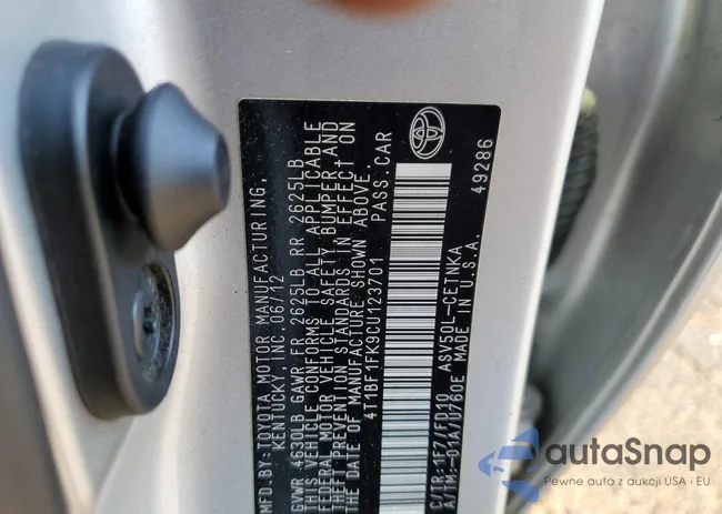 4T1BF1FK9CU123701: 49406065