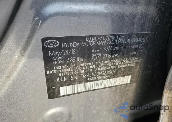 5NPD84LF8JH368903: 85652944