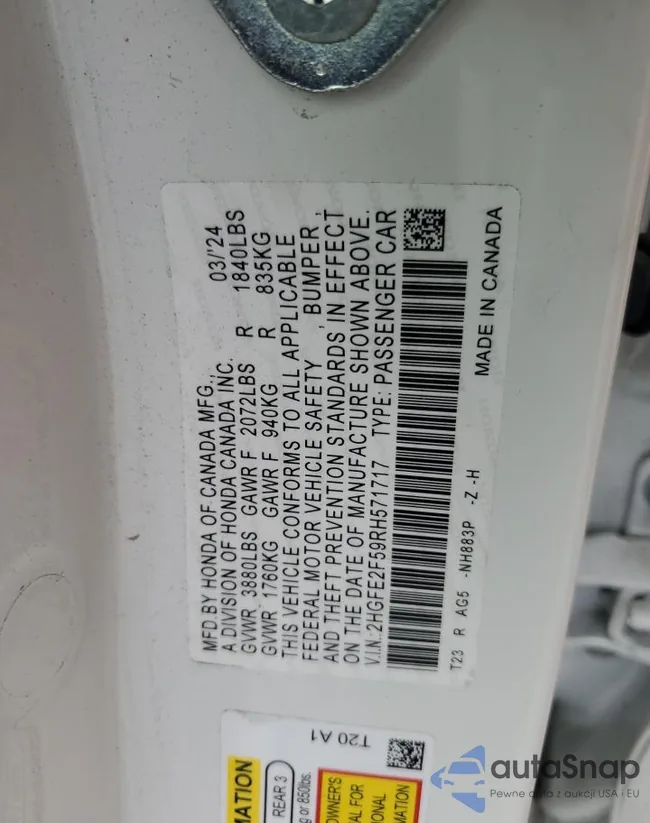 2HGFE2F59RH571717: 83631244