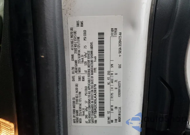 1FTBR2C85LKA39378: 86357854