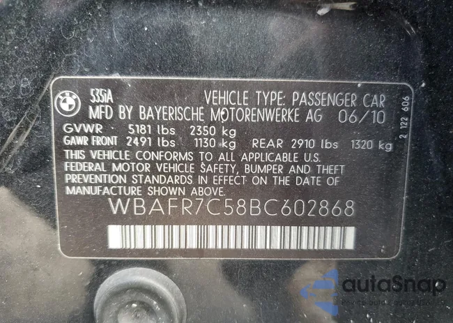 WBAFR7C58BC602868: 83921024