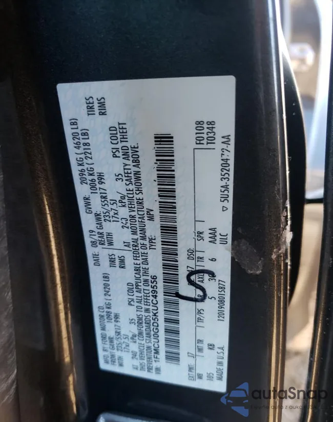 1FMCU0GD5KUC49556: 84644174