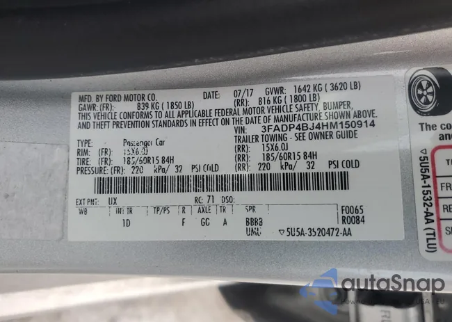 3FADP4BJ4HM150914: 85687464