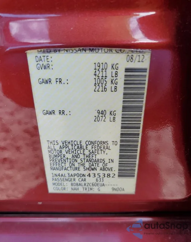 1N4AL3AP0DN435382: 83658224