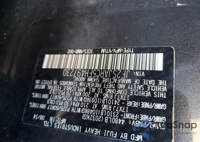 JF2SJARC5FH497230: 87006264