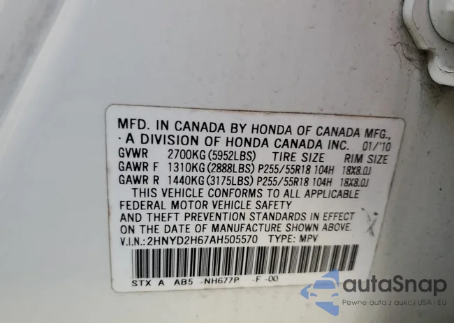 2HNYD2H67AH505570: 85869844