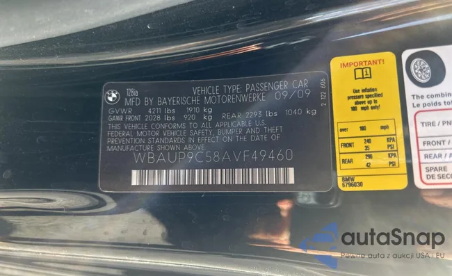 WBAUP9C58AVF49460: 85806914