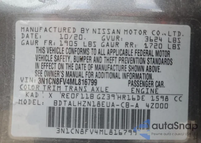 3N1CN8FV4ML816799: 86089484