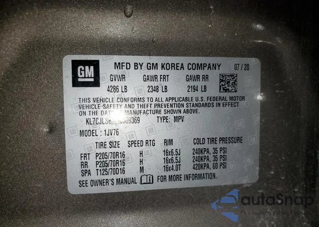 KL7CJLSB0MB309369: 85323934