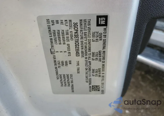 3GCPKSE7XCG239453: 84890504