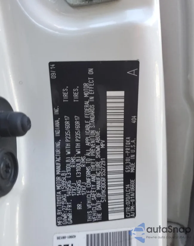 5TDYK3DC6FS527291: 83375214