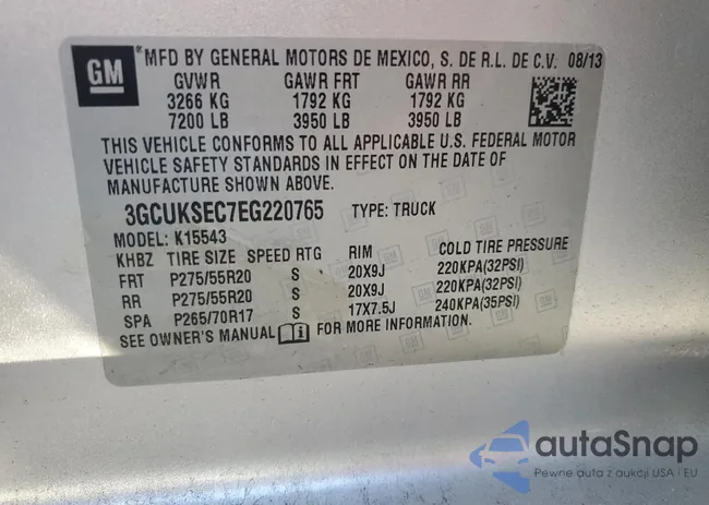 3GCUKSEC7EG220765: 84350384