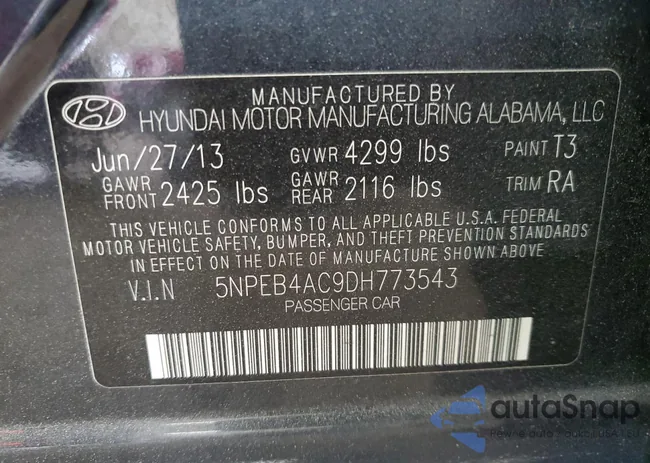 5NPEB4AC9DH773543: 83043914