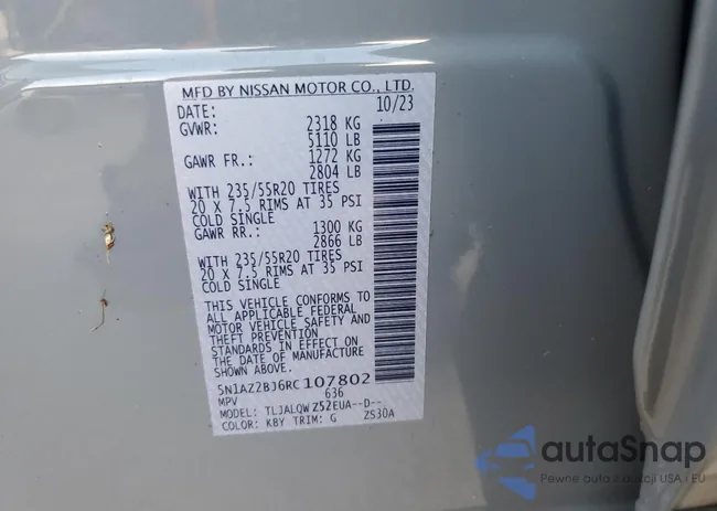 5N1AZ2BJ6RC107802: 87148574