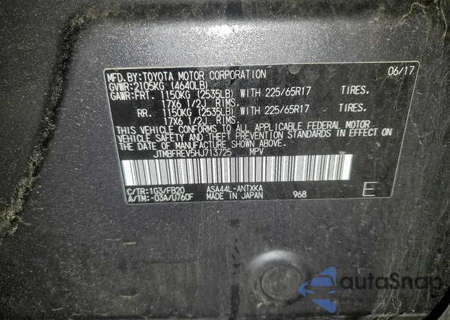 JTMBFREV5HJ713725: 98146665