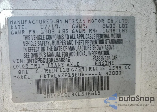 3N1CP5CU3KL548815: 95345325