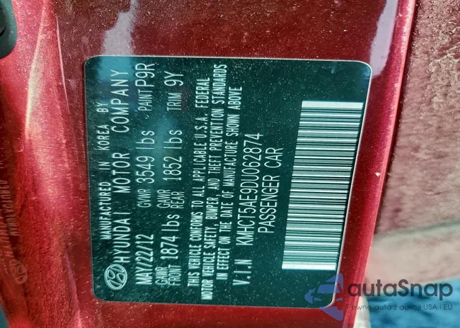 KMHCT5AE9DU062874: 94051795