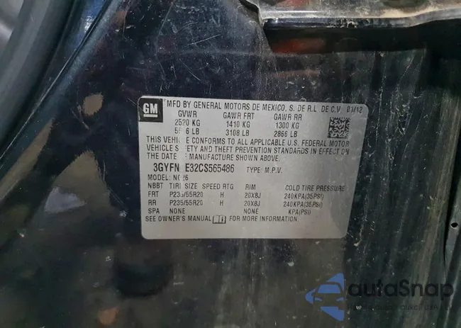 3GYFNFE32CS565486: 97186185