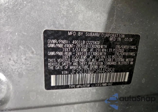 JF2SLDTC2SH445858: 76425705