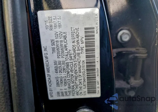 5J8TB4H33GL016104: 93031765