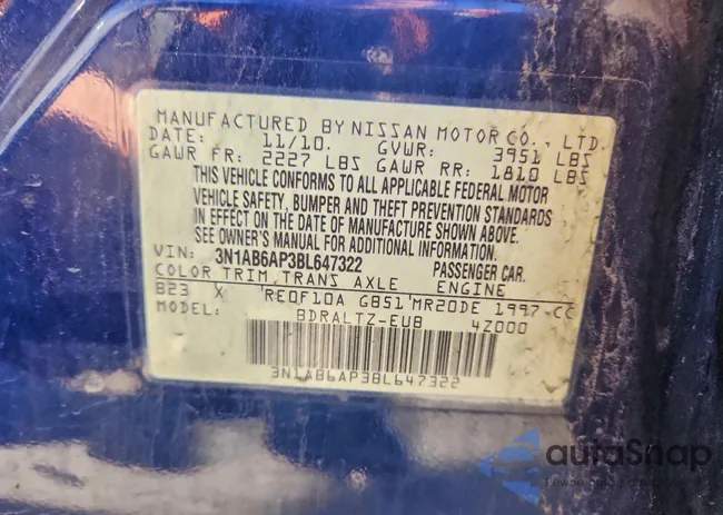 3N1AB6AP3BL647322: 97353335