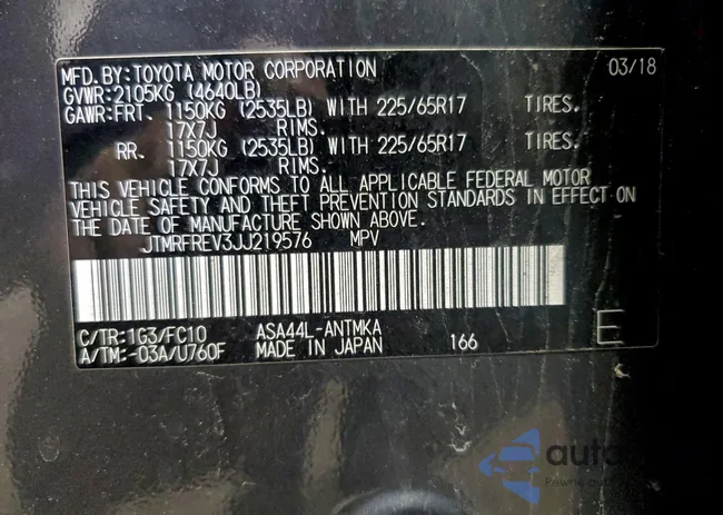 JTMRFREV3JJ219576: 96600545