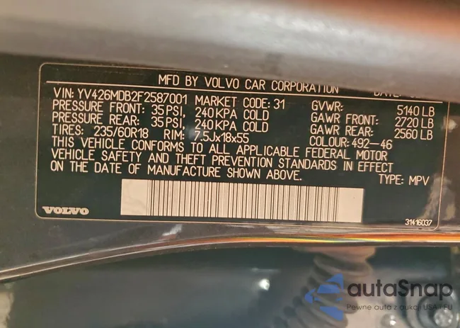 YV426MDB2F2587001: 99138825