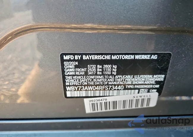 WBY73AW04RFS73440: 97807405