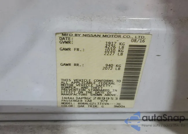 1N4AL3AP9GC289953: 97306385